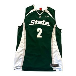 Nike Elite Michigan State Spartans MSU NCAA Basketball Jersey #2 XXL READ